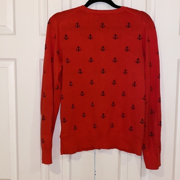 Tommy  Hilfiger burnt orange Logo Cardigan Sz L - Picture 3 of 11